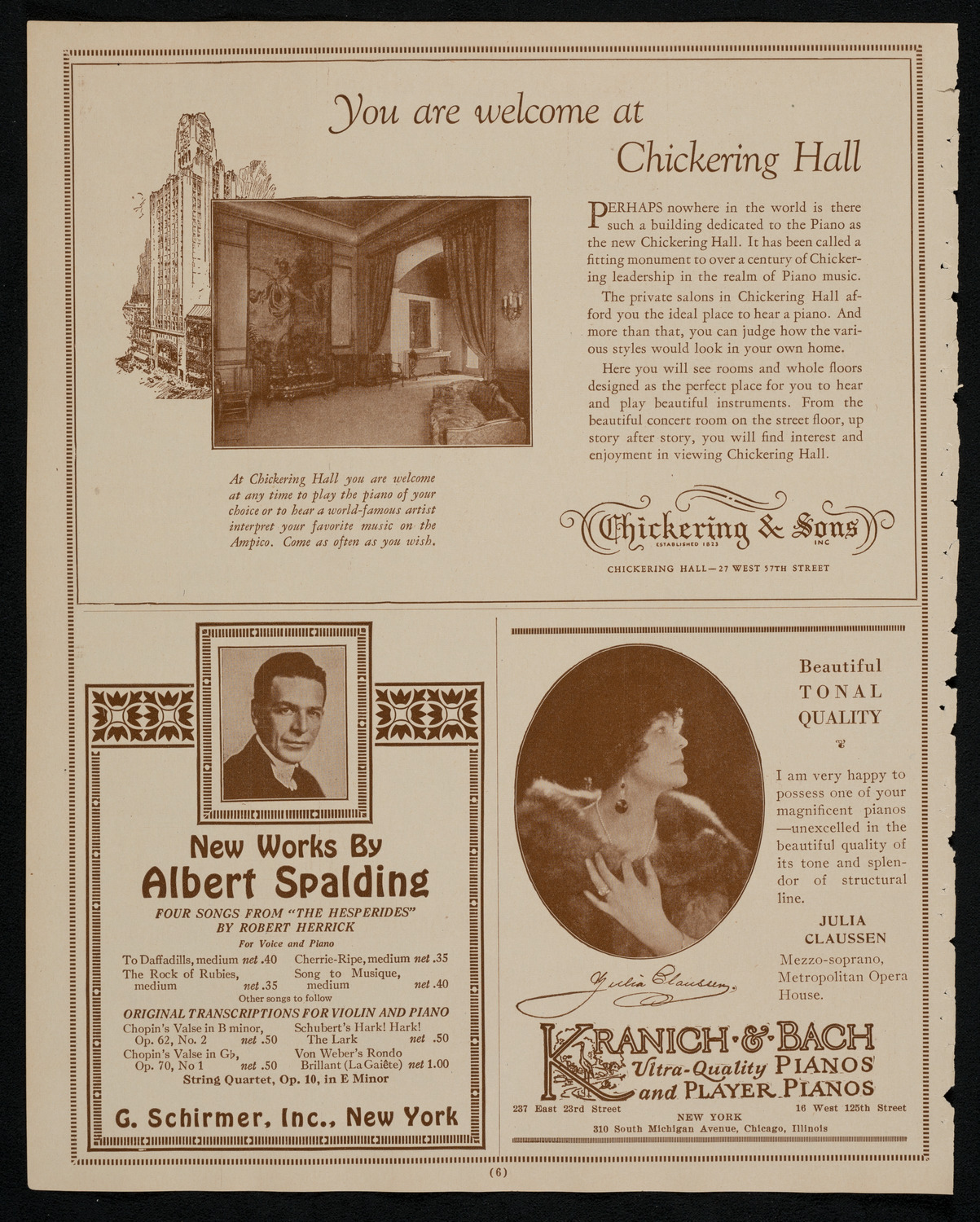 New York Philharmonic, October 15, 1925, program page 6