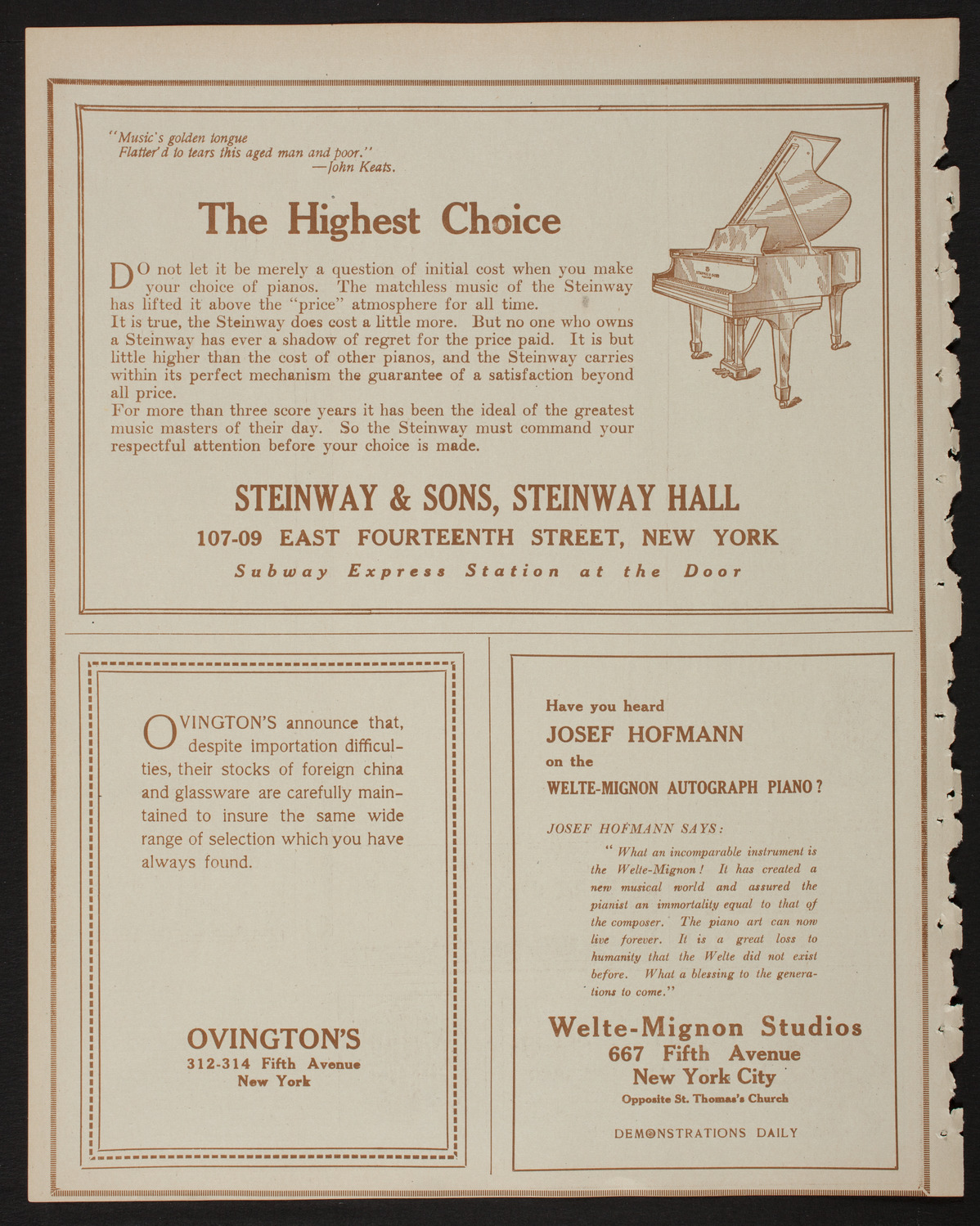 Lecture by Captain R. Hugh Knyvett, March 22, 1918, program page 4
