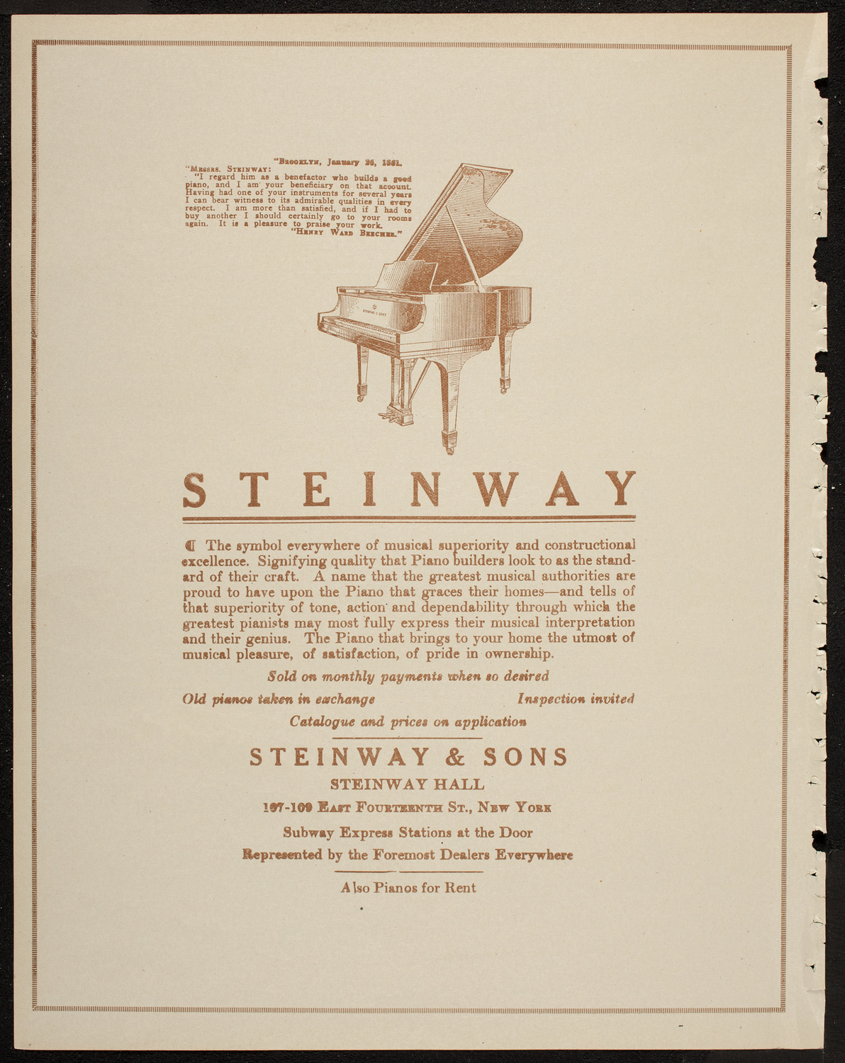 New Symphony Orchestra, April 14, 1920, program page 4