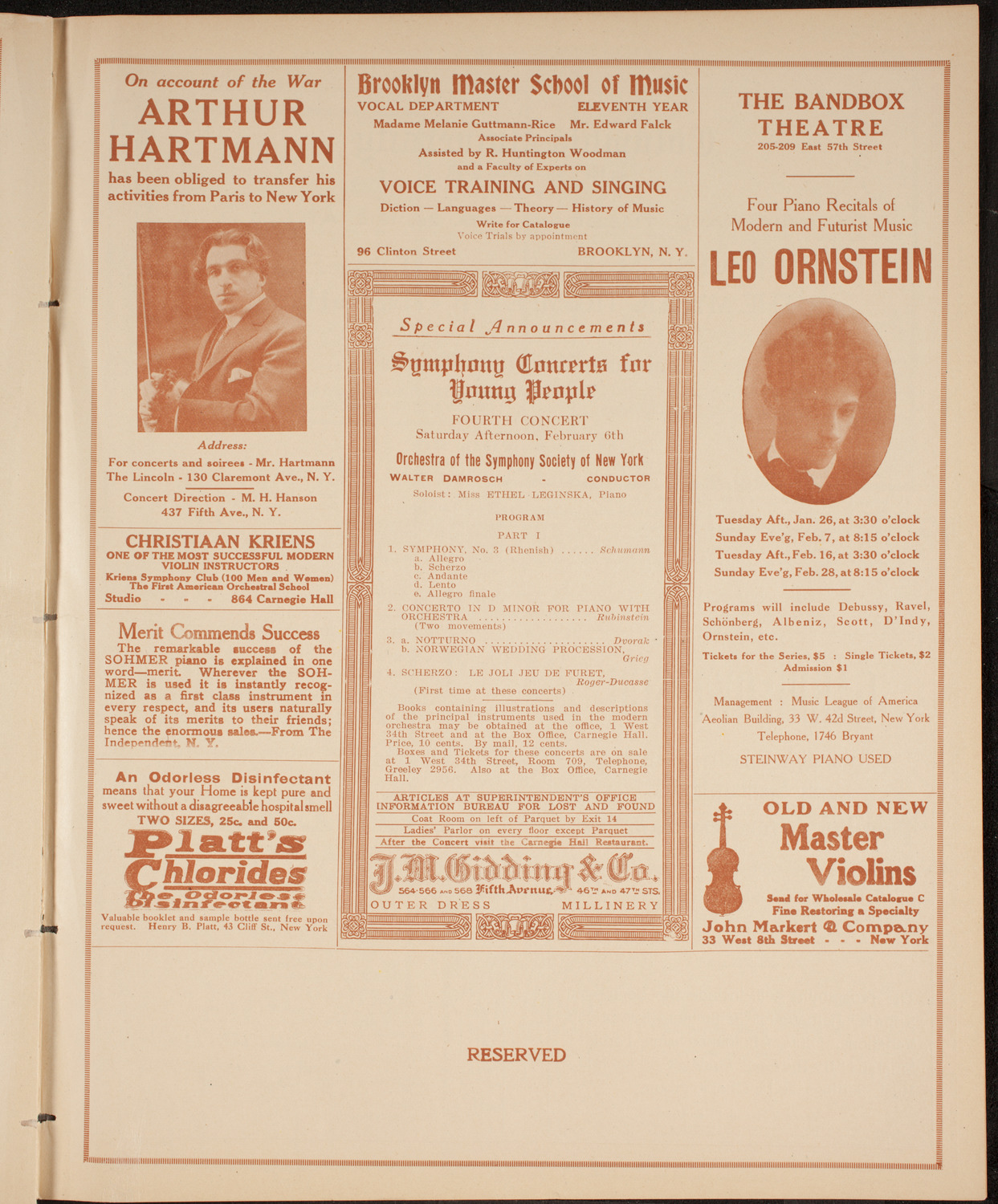 Symphony Concert for Young People, January 23, 1915, program page 9