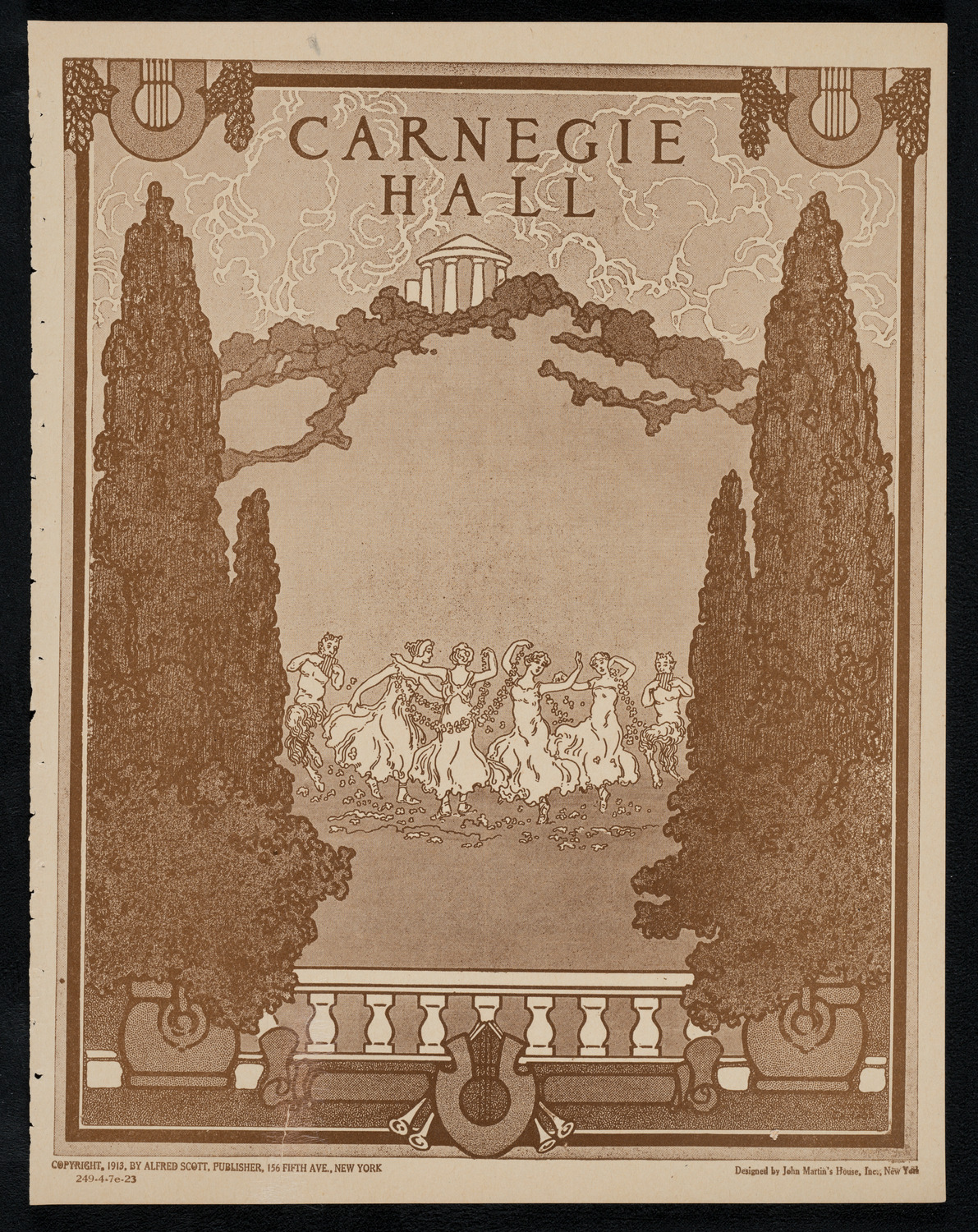 New York Philharmonic, April 7, 1923, program page 1