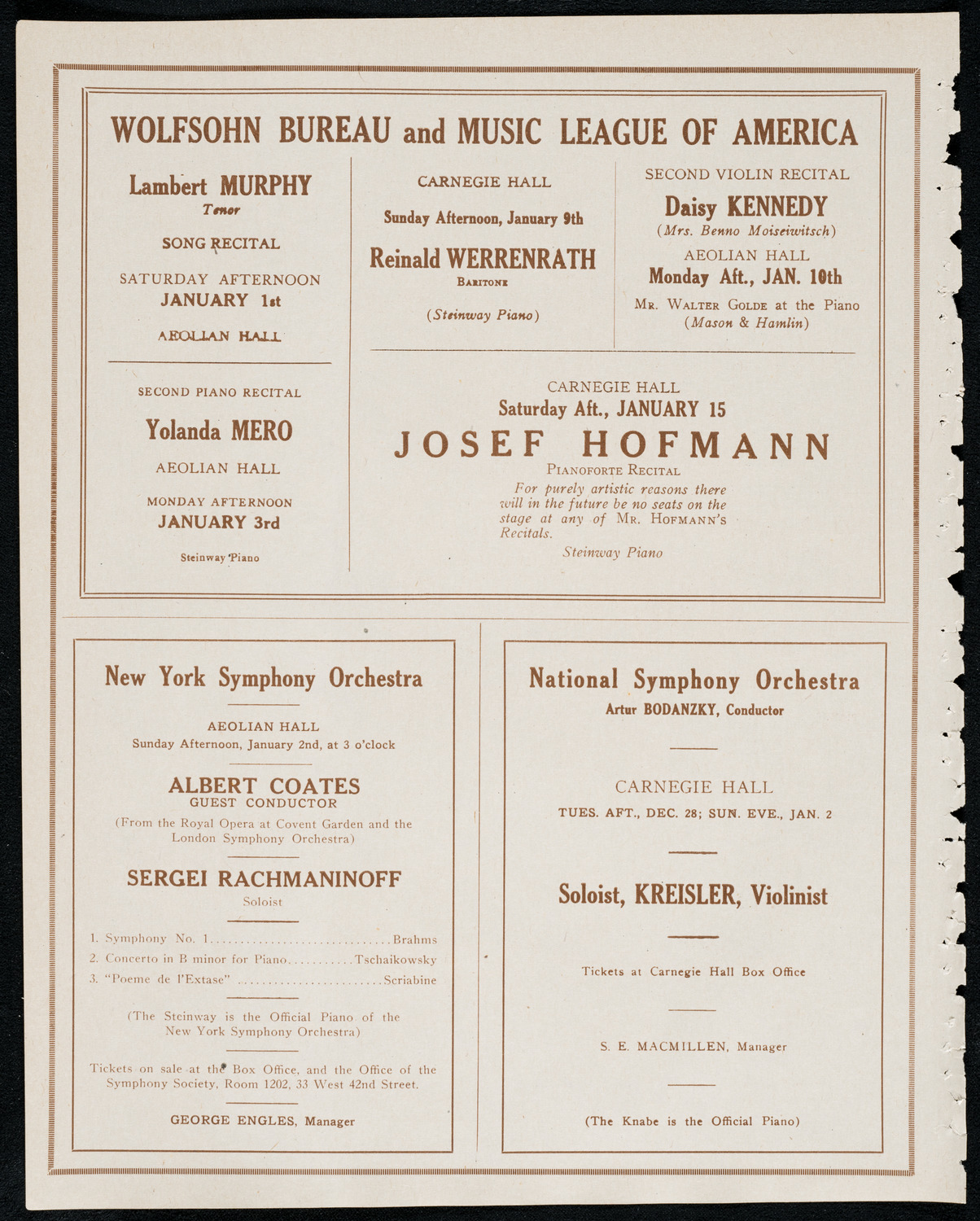 Oratorio Society of New York, December 27, 1920, program page 8