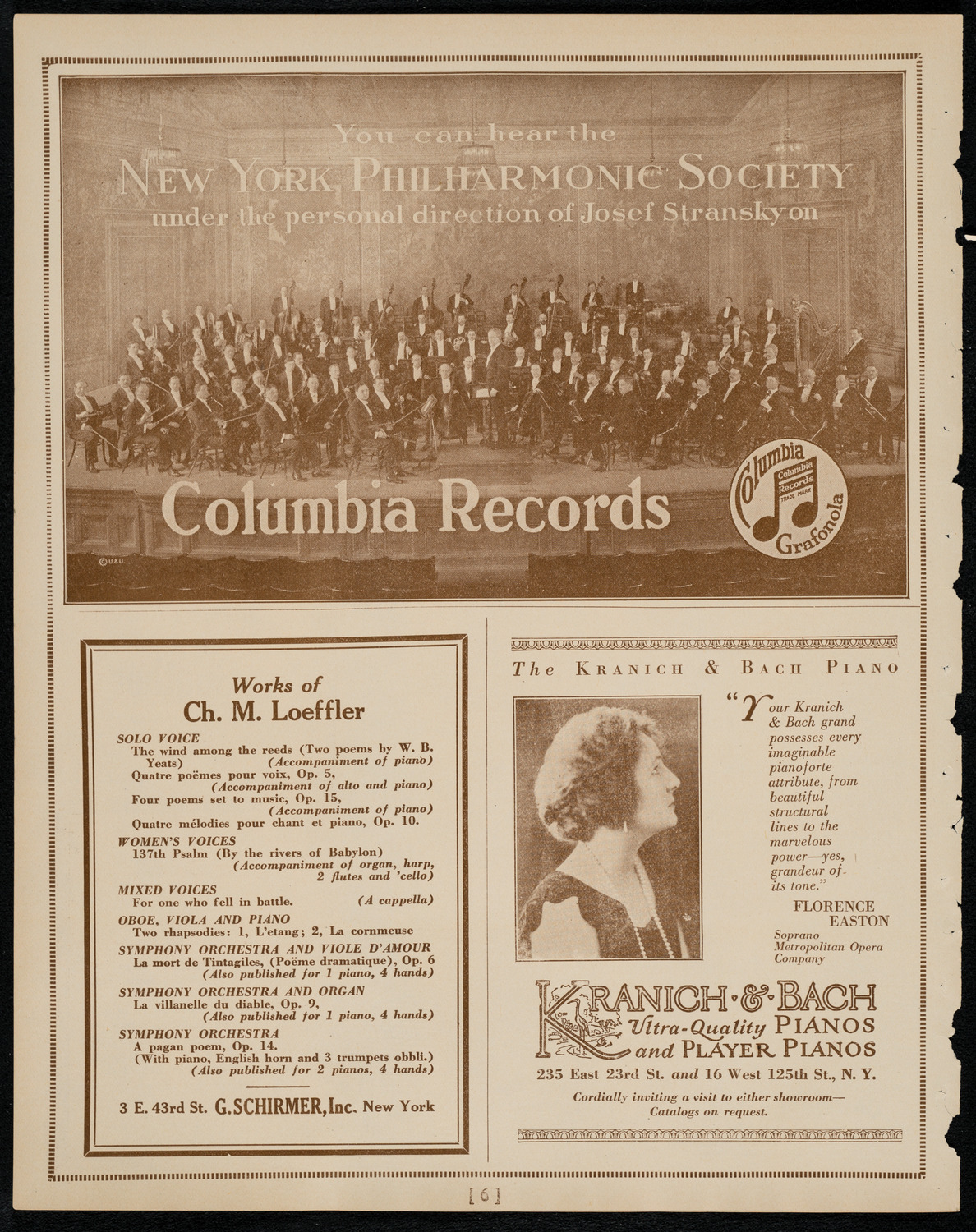 New York Philharmonic, February 10, 1922, program page 6