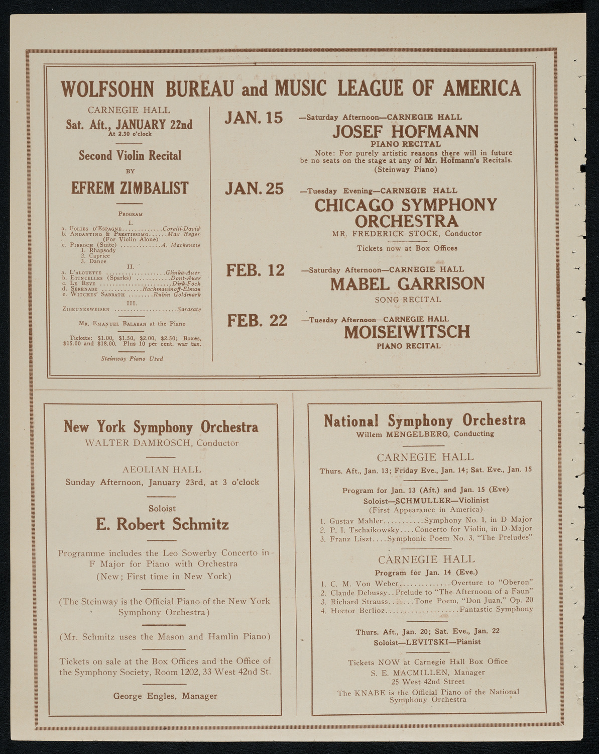New York Banks' Glee Club, January 11, 1921, program page 8