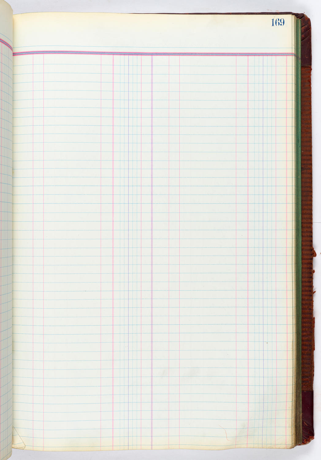 Music Hall Accounting Ledger, volume 4, page 169