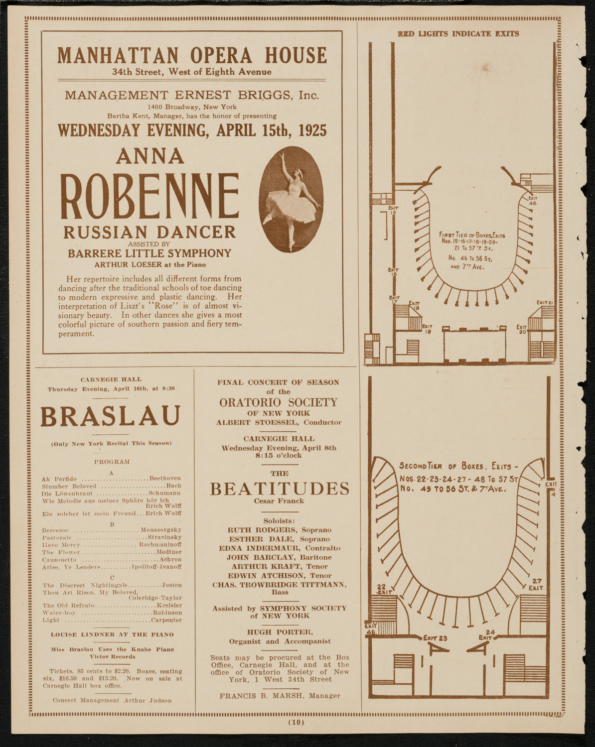 John McCormack, Tenor, April 5, 1925, program page 10