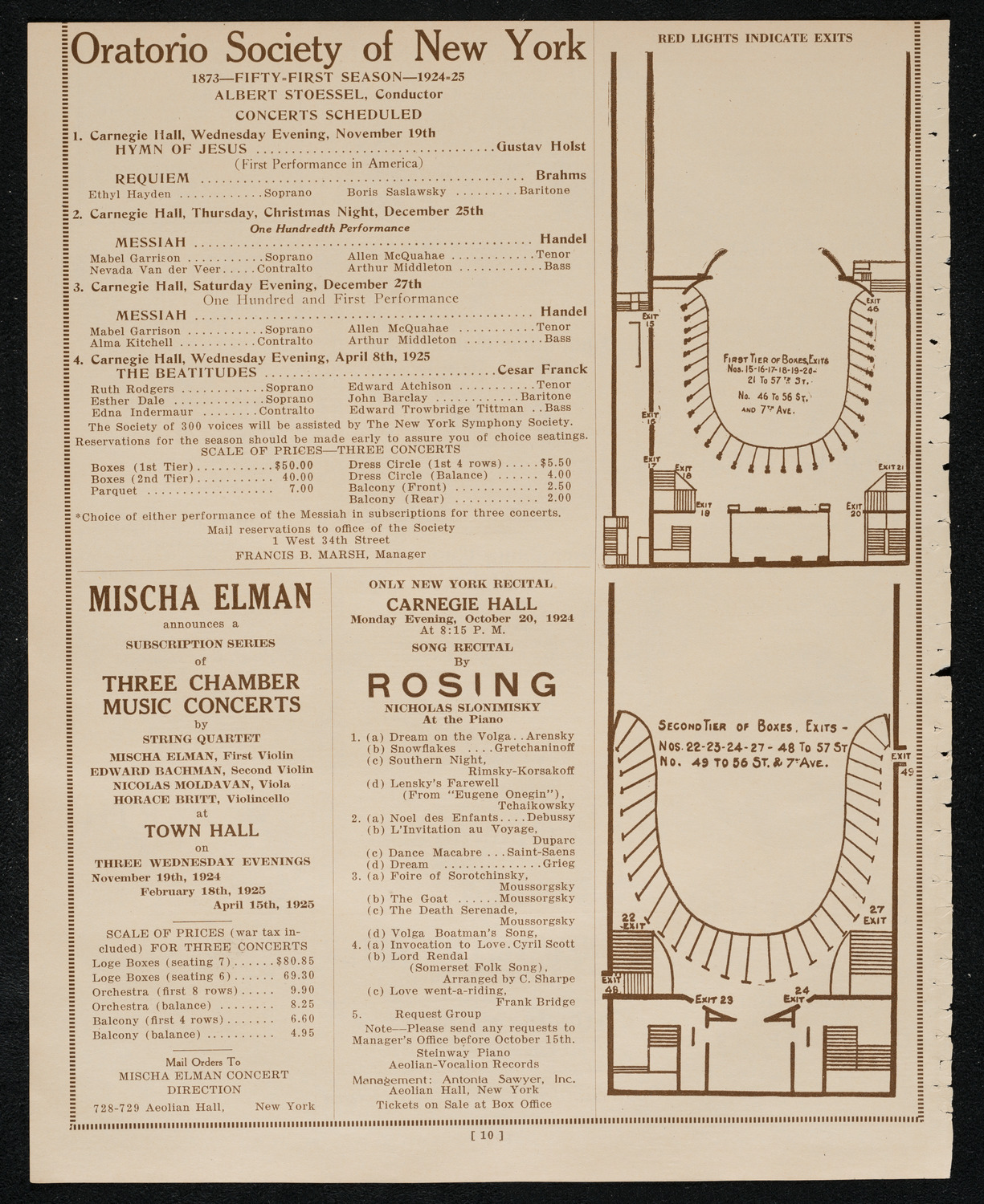 Columbus Day Celebration, October 12, 1924, program page 10