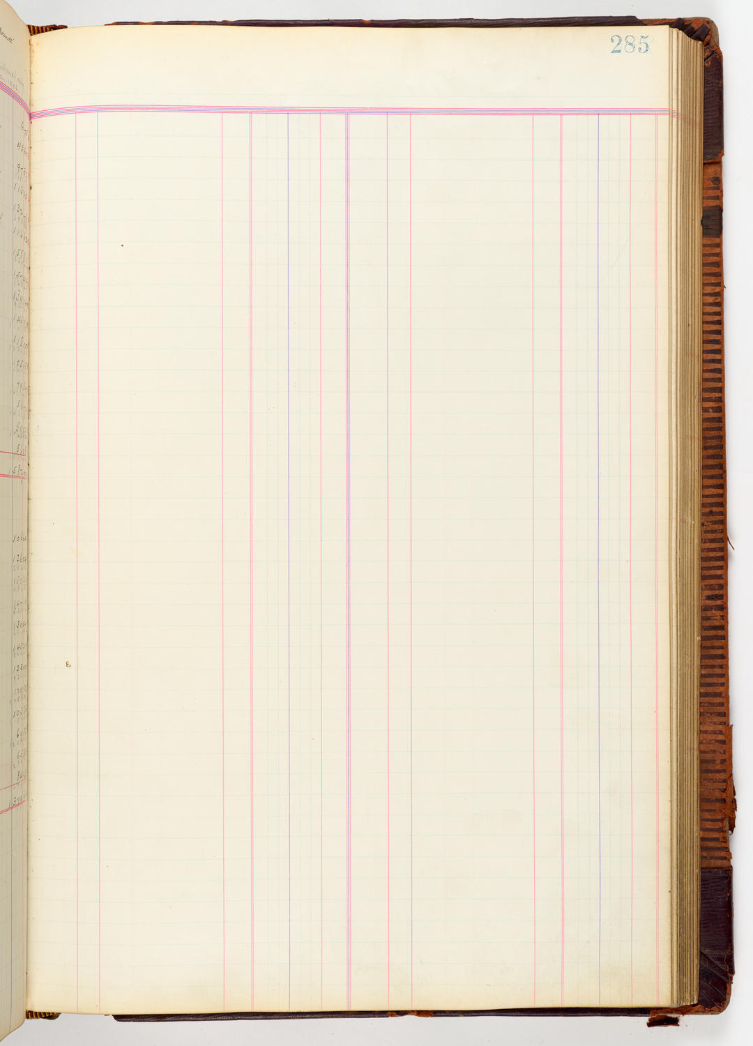 Music Hall Accounting Ledger, volume 3, page 285
