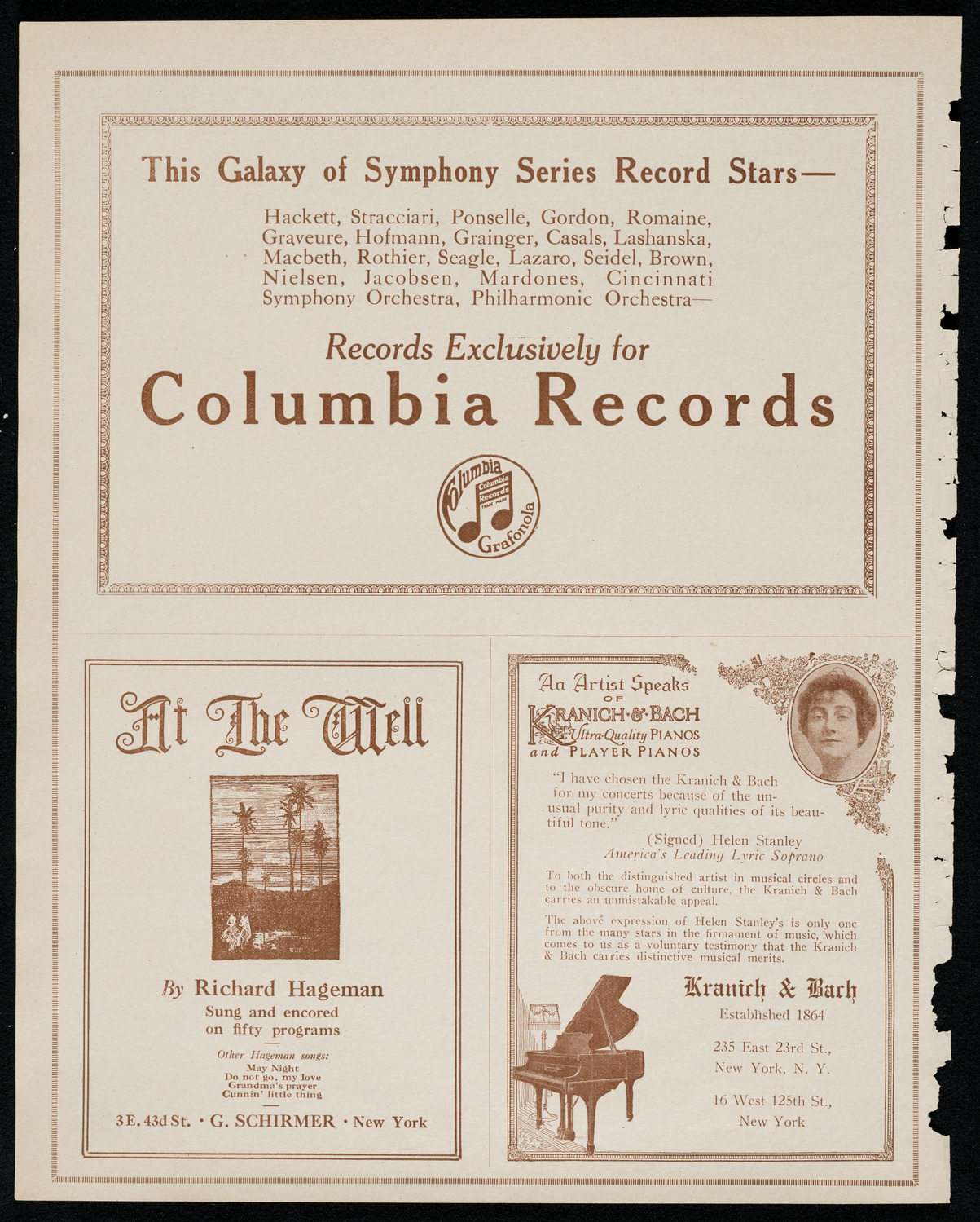 Efrem Zimbalist, Violin, October 31, 1920, program page 6