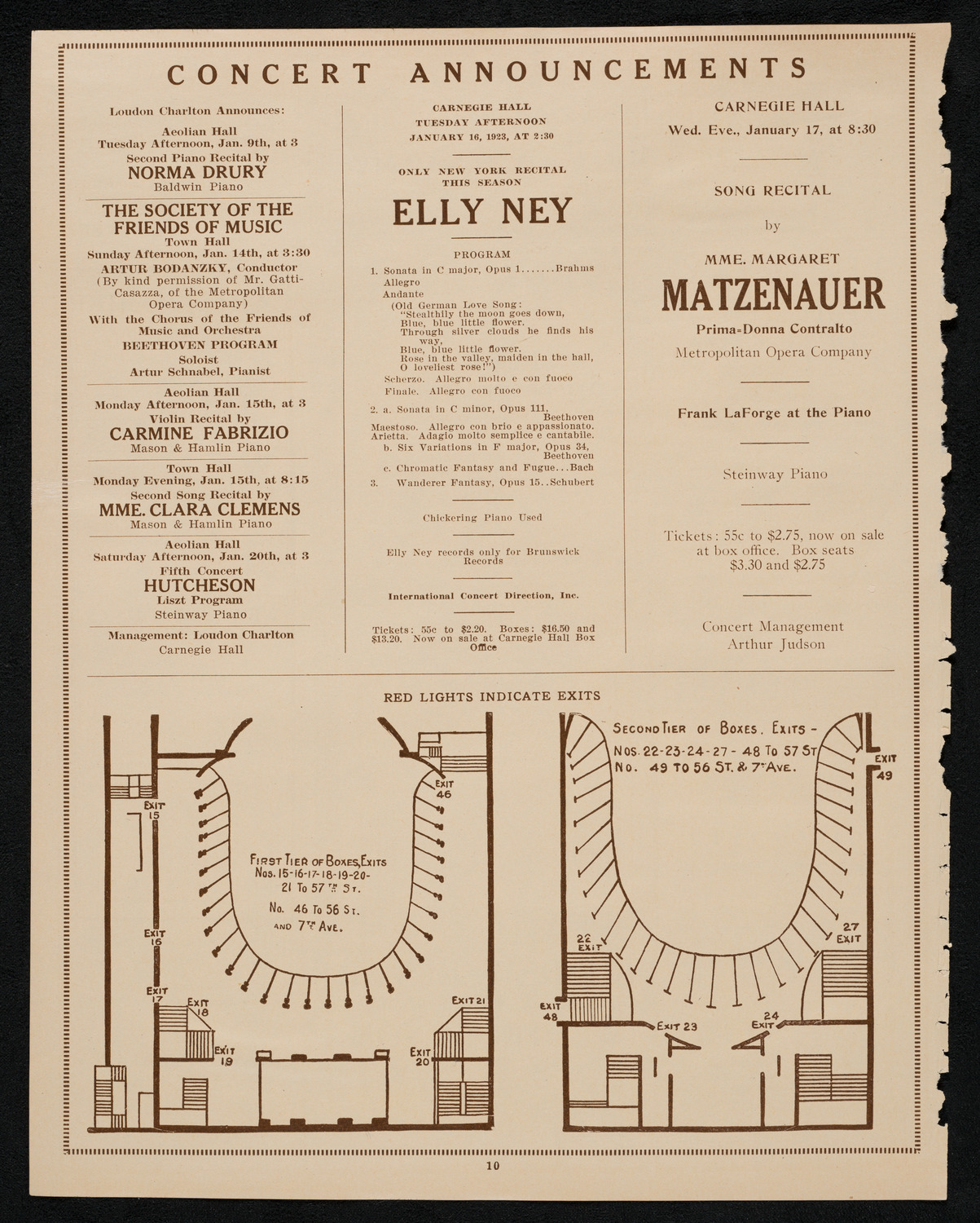 City Symphony Orchestra, January 1, 1923, program page 10