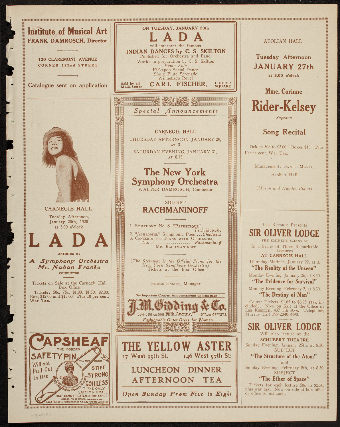 Burton Holmes Travelogue: Battle-Fields of France, January 19, 1920, program page 9