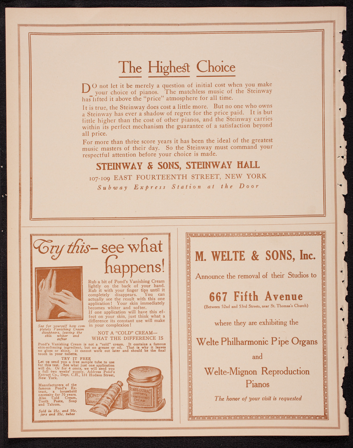 Home Symphony Concert: New York Philharmonic, November 8, 1916, program page 4