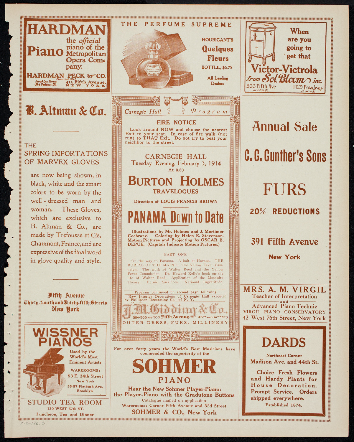 Burton Holmes Travelogue: Panama, February 3, 1914, program page 5