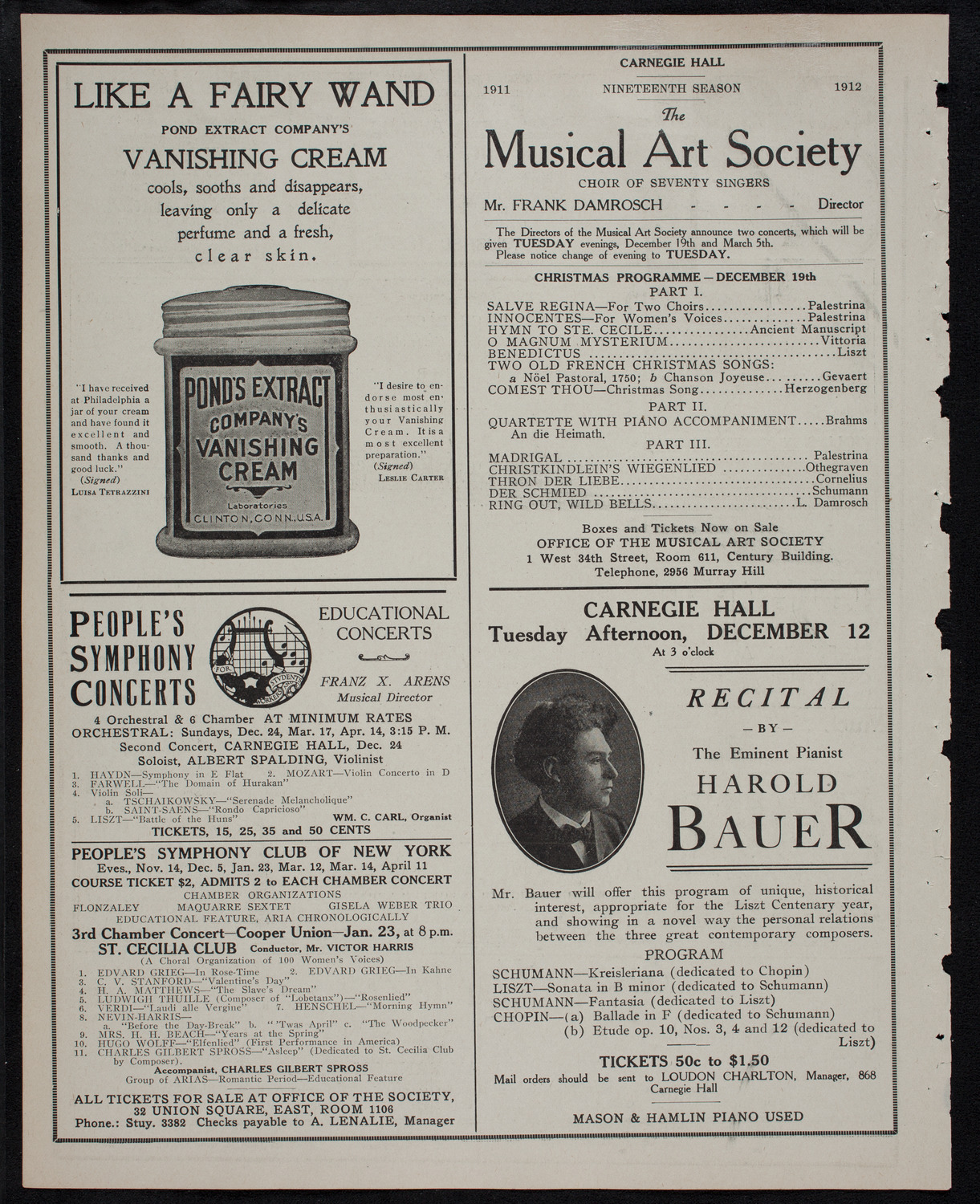 MacDowell Chorus, December 11, 1911, program page 8