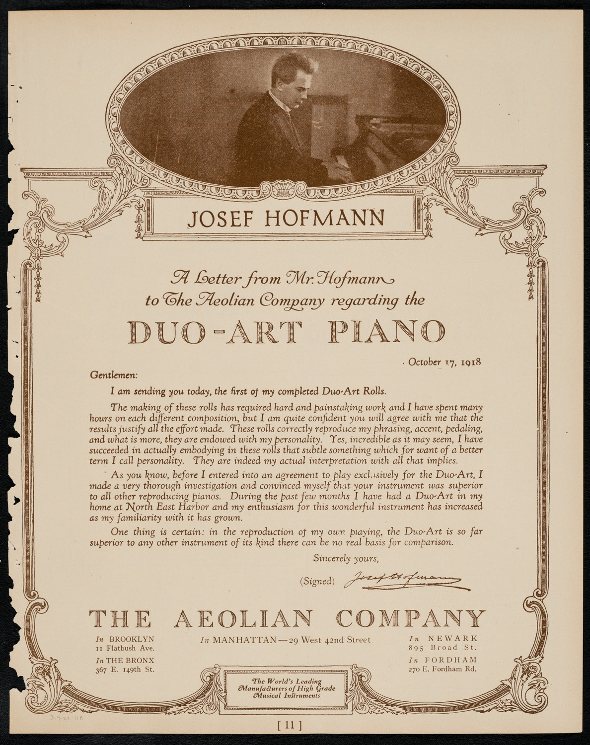 Symphony Concert for Young People, March 4, 1922, program page 11