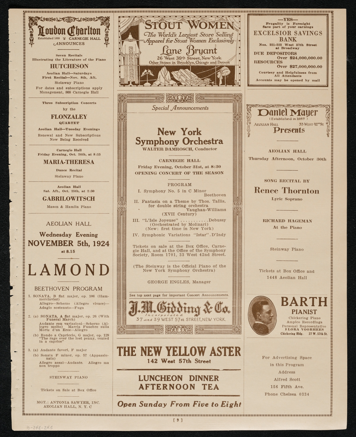 Maria Theresa, October 24, 1924, program page 9