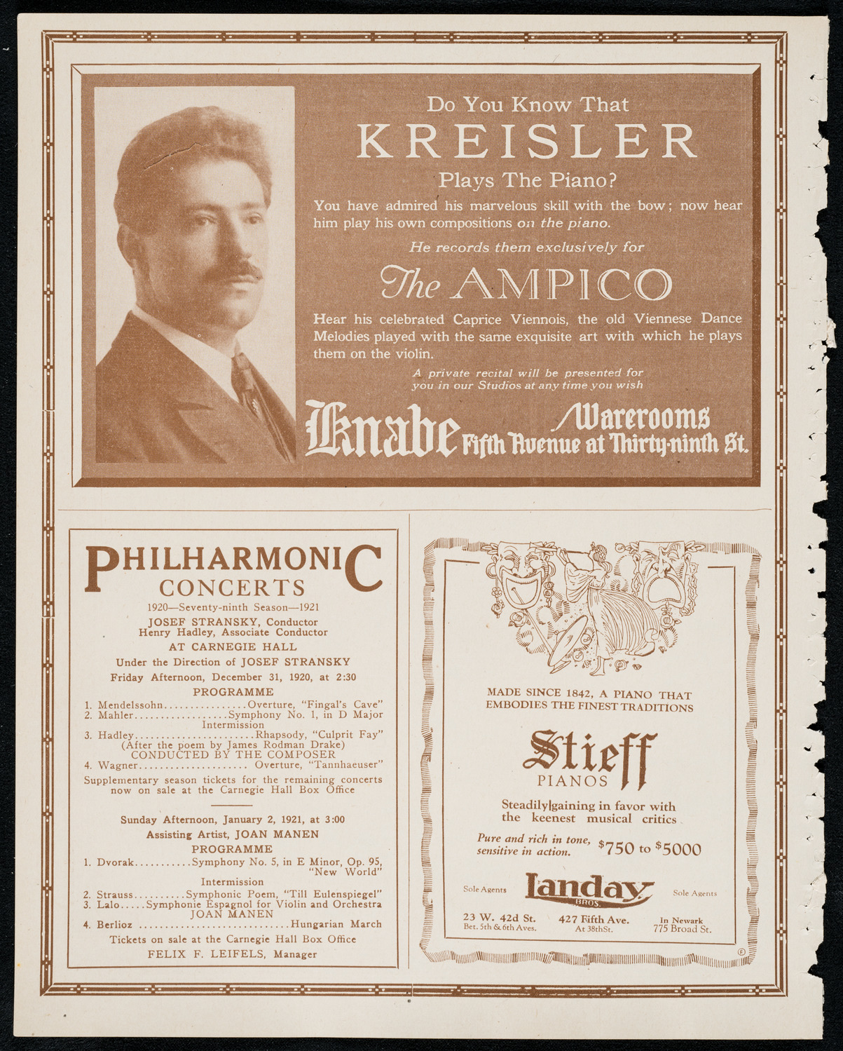 National Symphony Orchestra, December 28, 1920, program page 12
