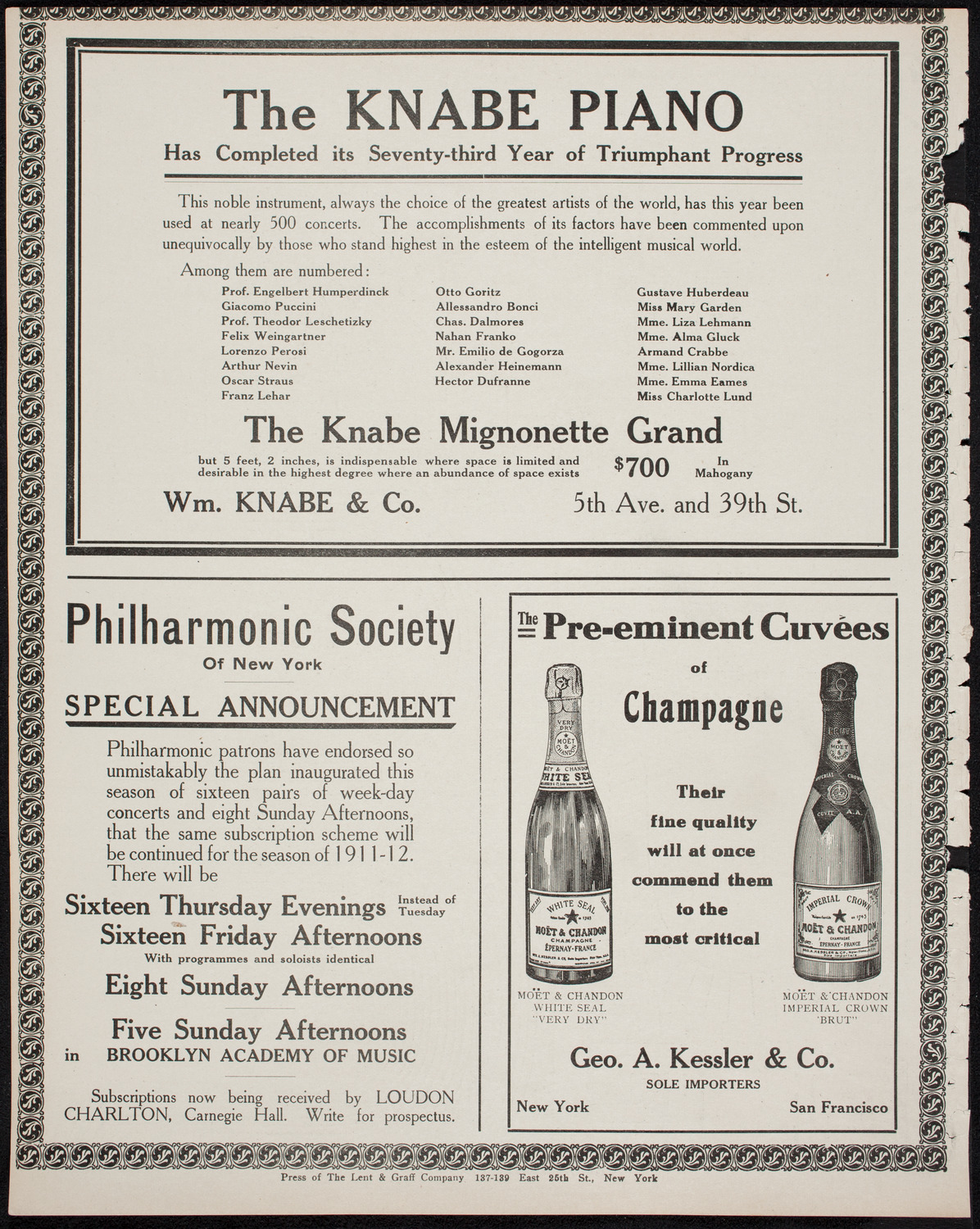 Shakespeare Birthday Festival: The Ben Greet Players and The Volpe Symphony Orchestra, April 22, 1911, program page 12