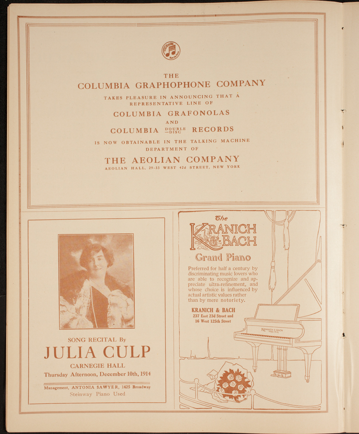 Arrigo Serato, Violin, November 25, 1914, program page 6