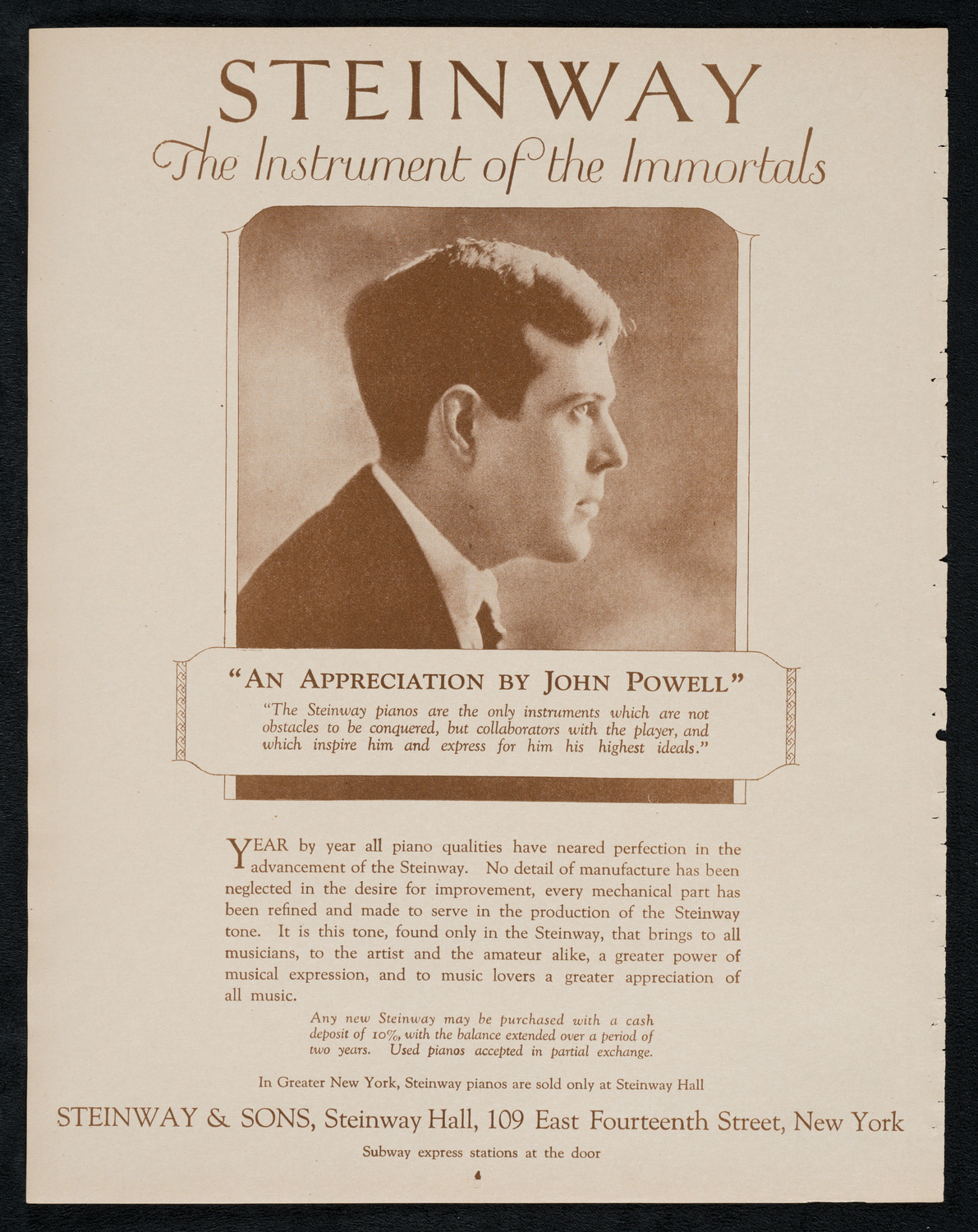 New York Philharmonic, April 6, 1923, program page 4