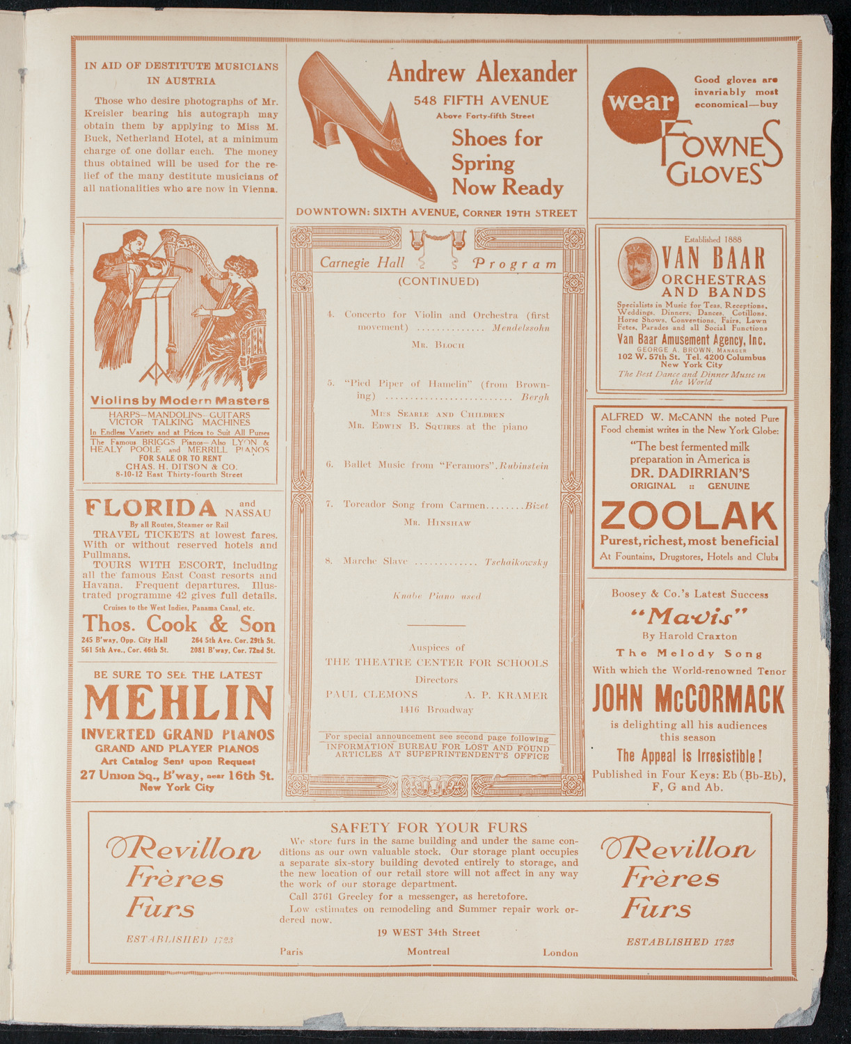 Orchestral Society of New York, June 5, 1915, program page 7