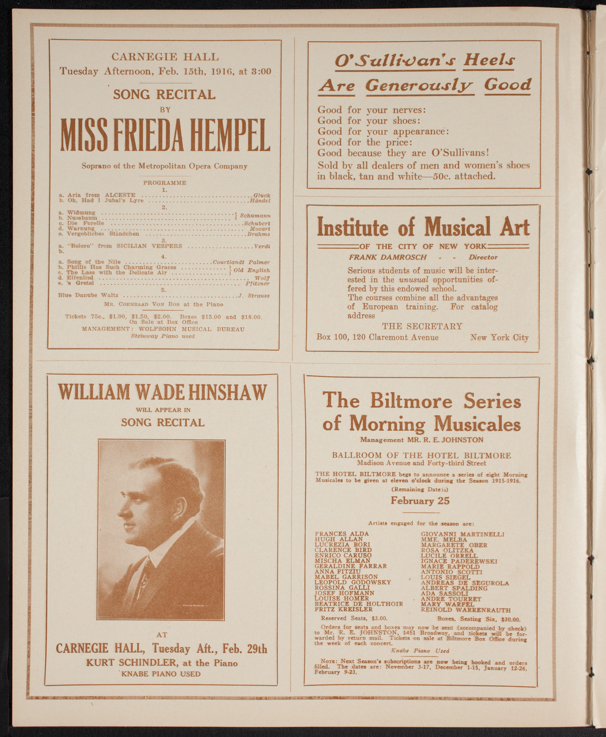 Burton Holmes Travelogue: California, February 13, 1916, program page 2