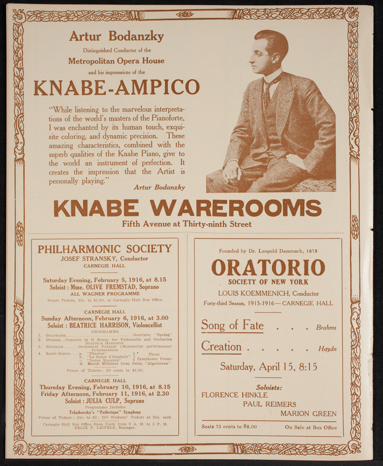 Symphony Concert for Young People, February 5, 1916, program page 12