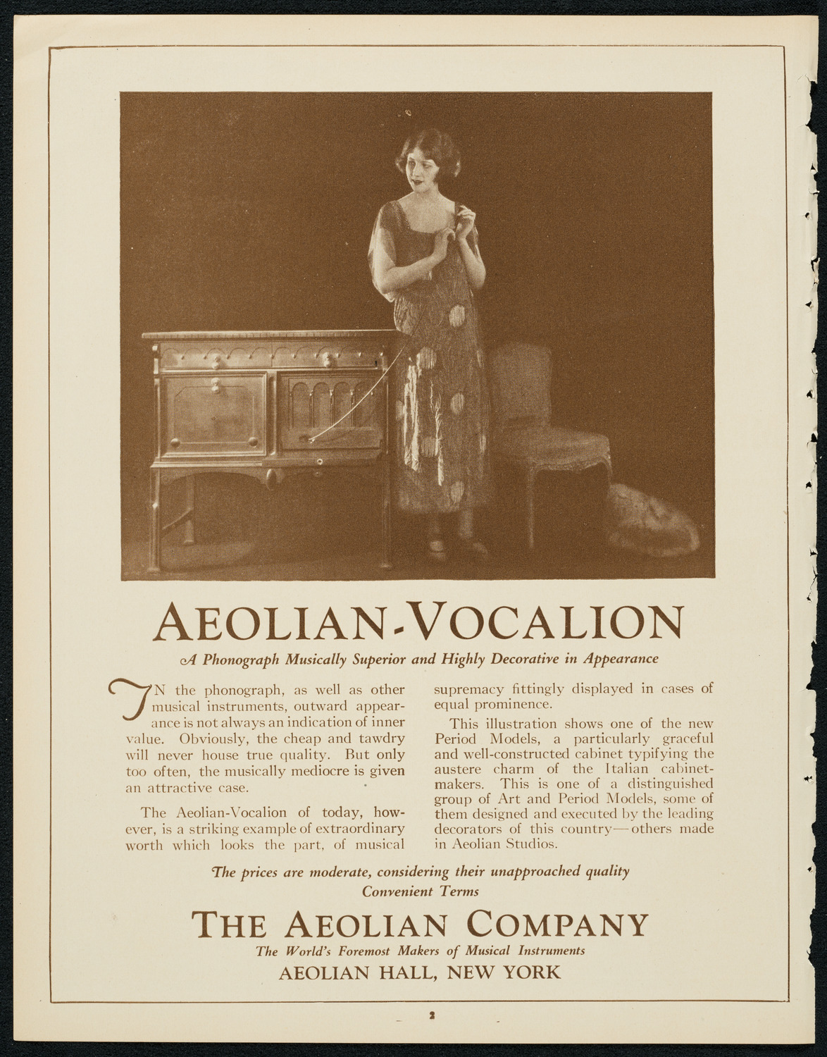 New York Philharmonic, December 9, 1923, program page 2