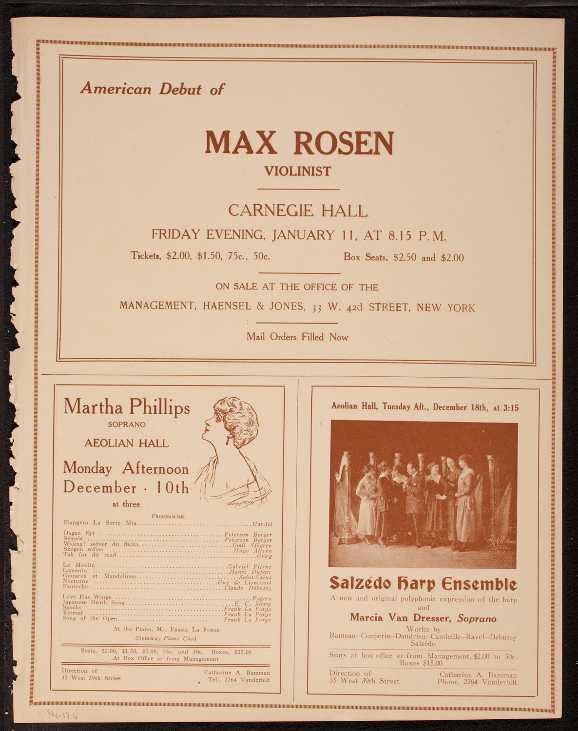 Meeting: The Humanitarian Cult, November 30, 1917, program page 11