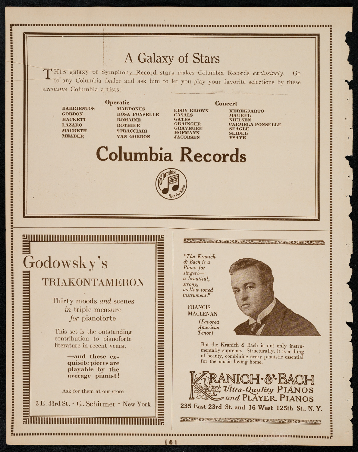 The Ampico Film "Immortalized", May 4, 1922, program page 6