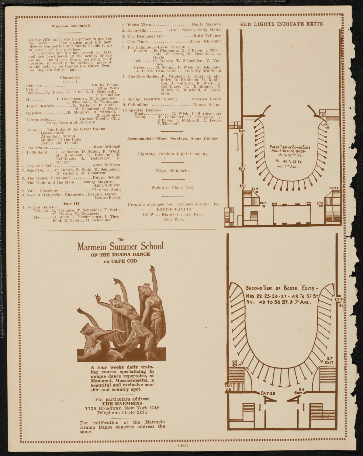 Louise Baylis Dancers, May 20, 1925, program page 10