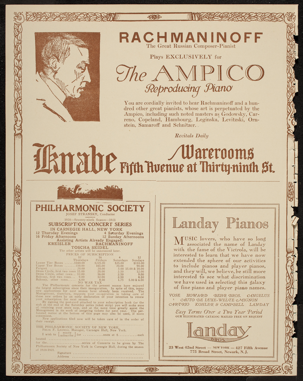 New Symphony Orchestra, March 31, 1920, program page 12