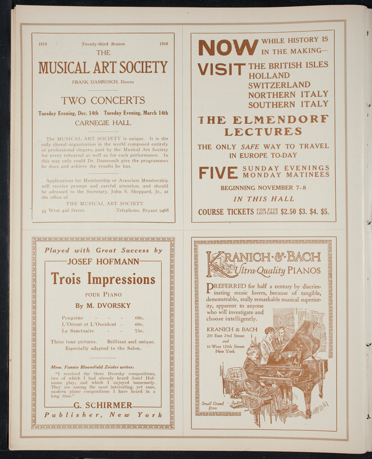 Ignacy Jan Paderewski, Piano, October 23, 1915, program page 6