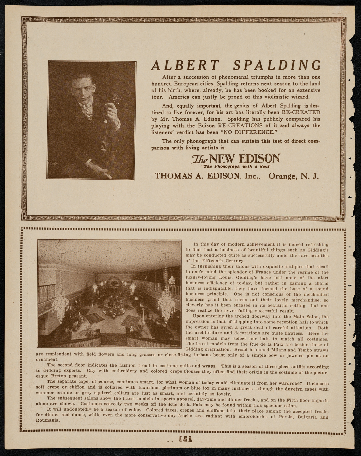 Benefit: Mendel Beilis Fund, June 3, 1922, program page 2