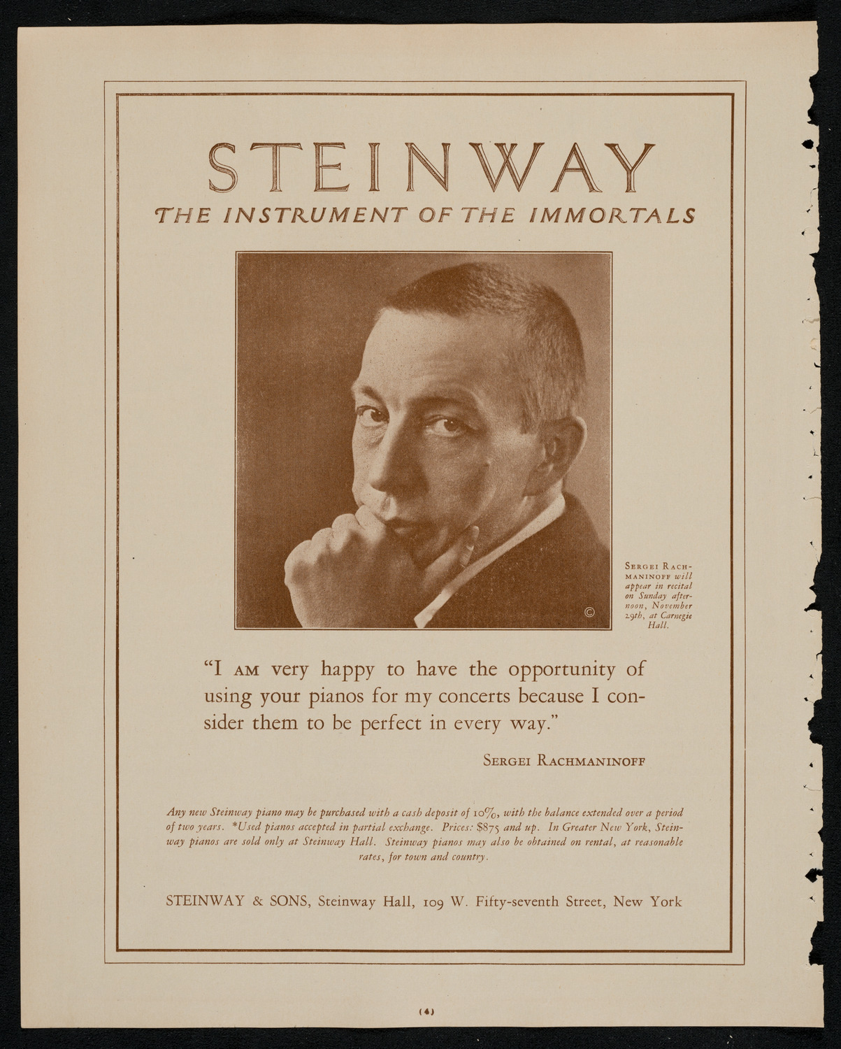 New York Philharmonic, November 28, 1925, program page 4