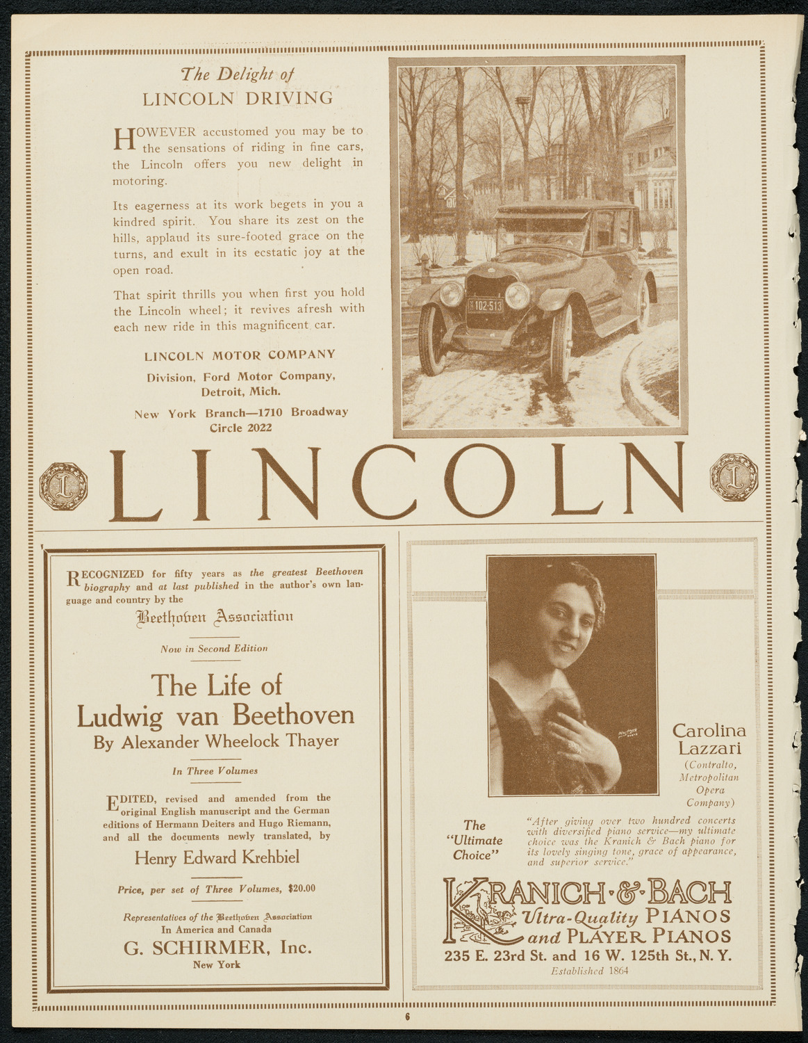 Harvard Glee Club, December 22, 1923, program page 6