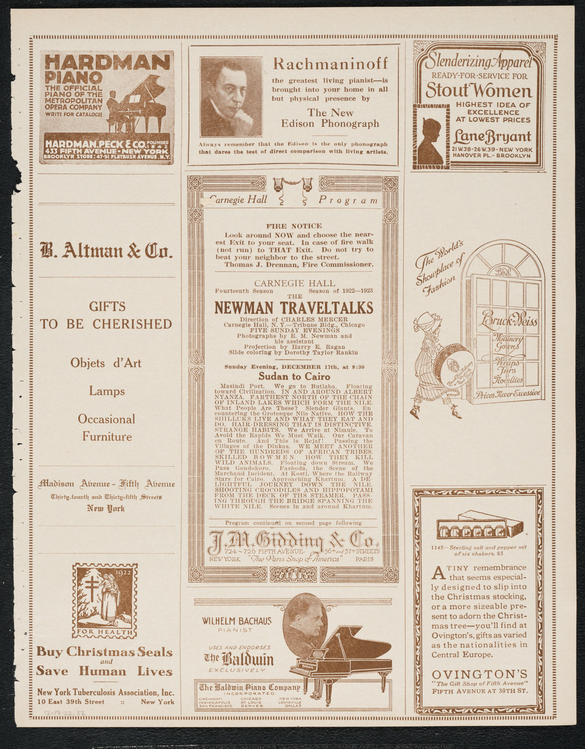 Newman Traveltalks: Sudan to Cairo, December 17, 1922, program page 5