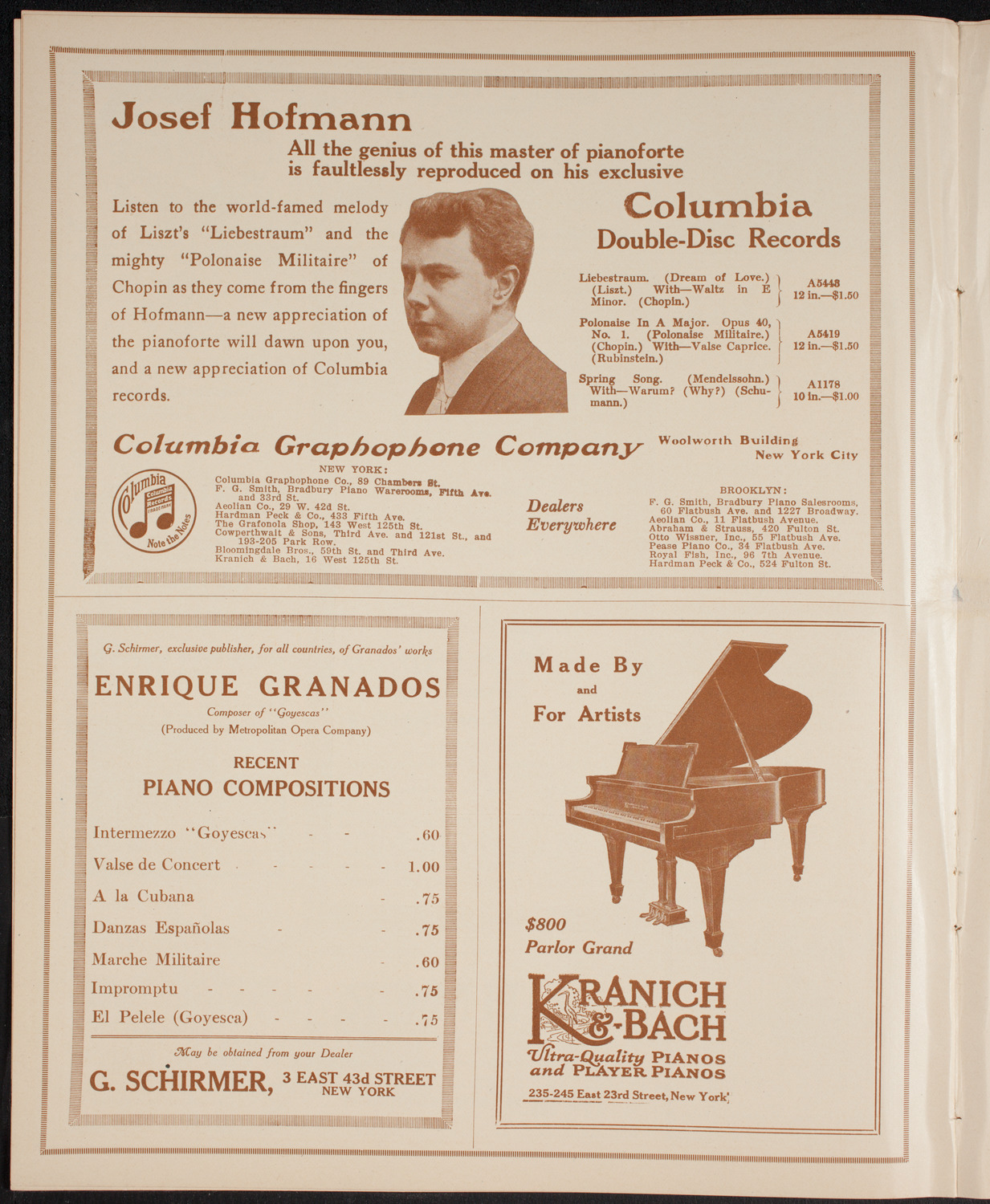 Benefit: French Musicians of the Paris Conservatoire, March 15, 1916, program page 6