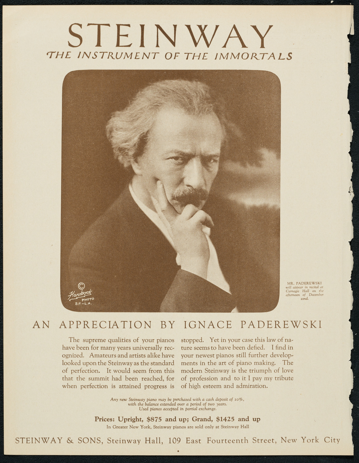 New York Symphony Orchestra, December 21, 1923, program page 4