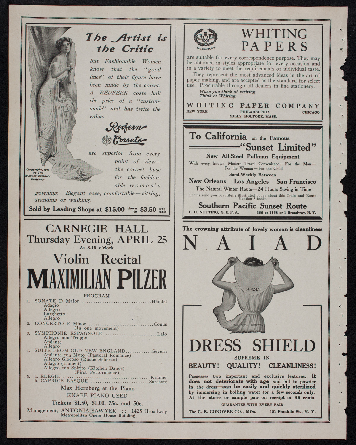 Boston Symphony Orchestra, March 21, 1912, program page 2