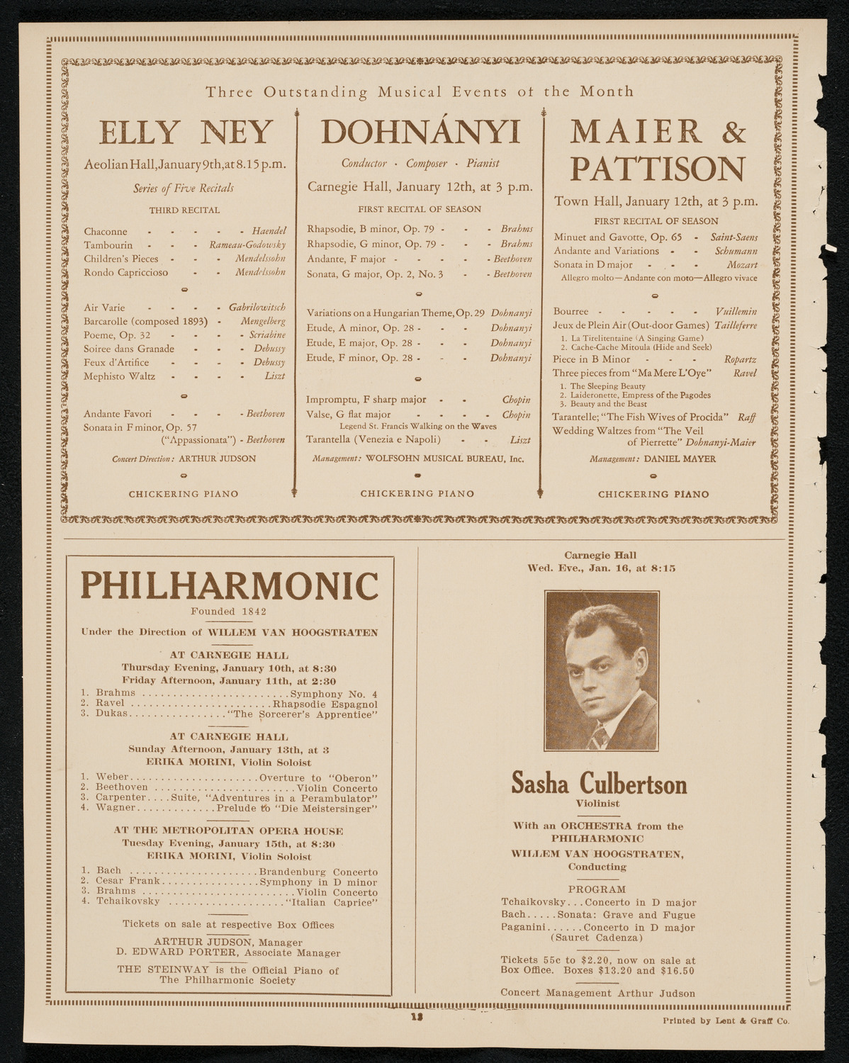New York Banks' Glee Club, January 9, 1924, program page 12