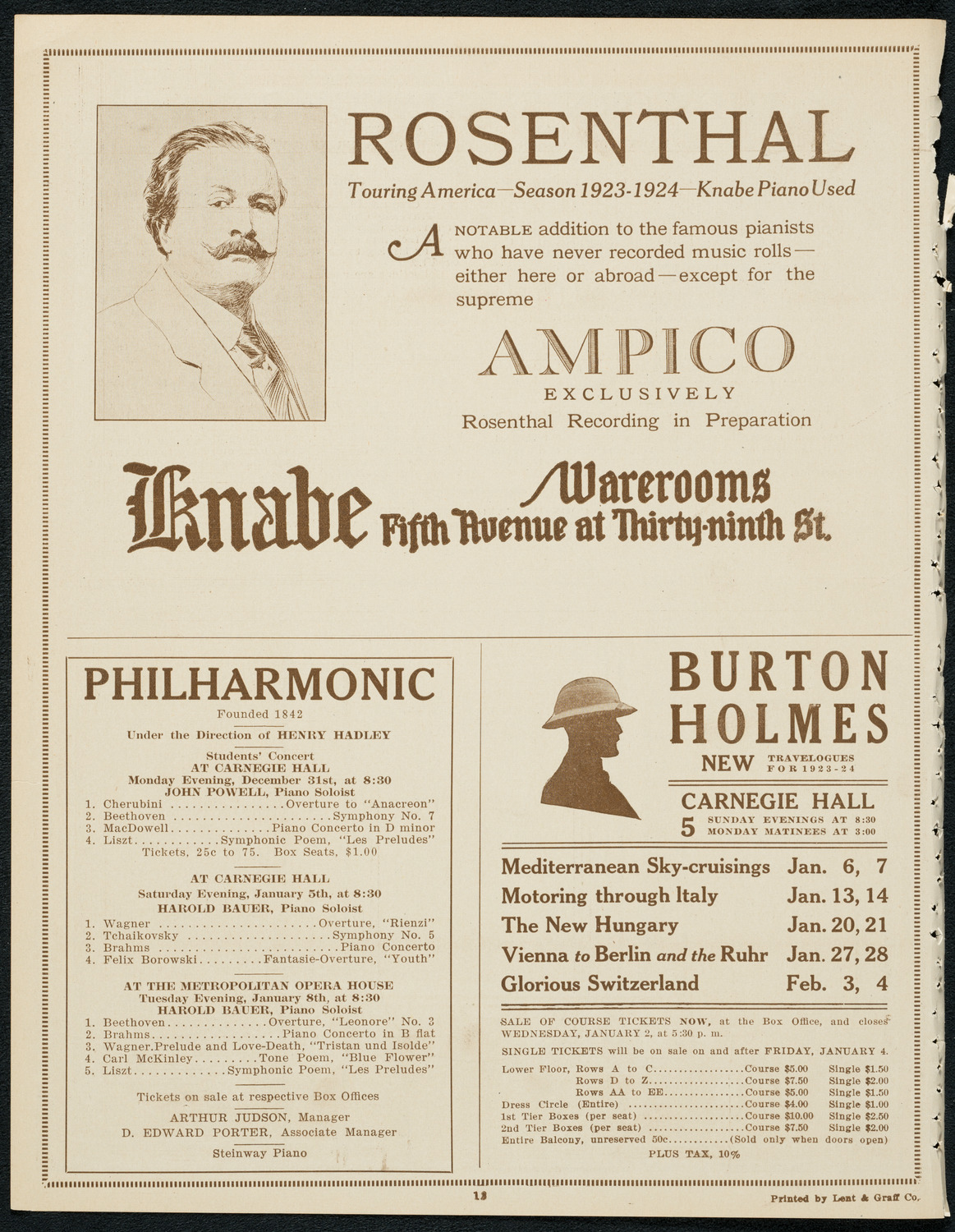 Fyodor Chaliapin, Tenor, December 30, 1923, program page 12