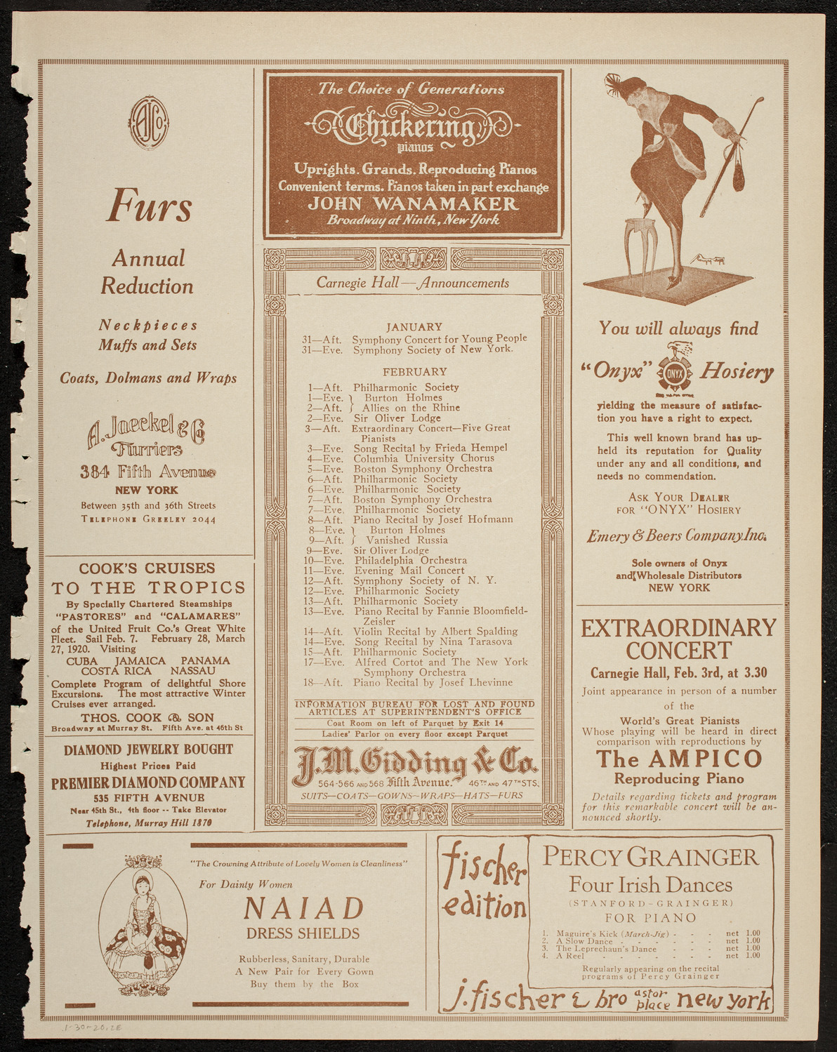 Mecca Temple Ceremonial Session, January 30, 1920, program page 3