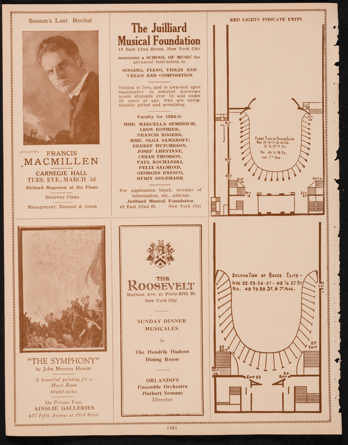 New York Philharmonic, February 26, 1925, program page 10