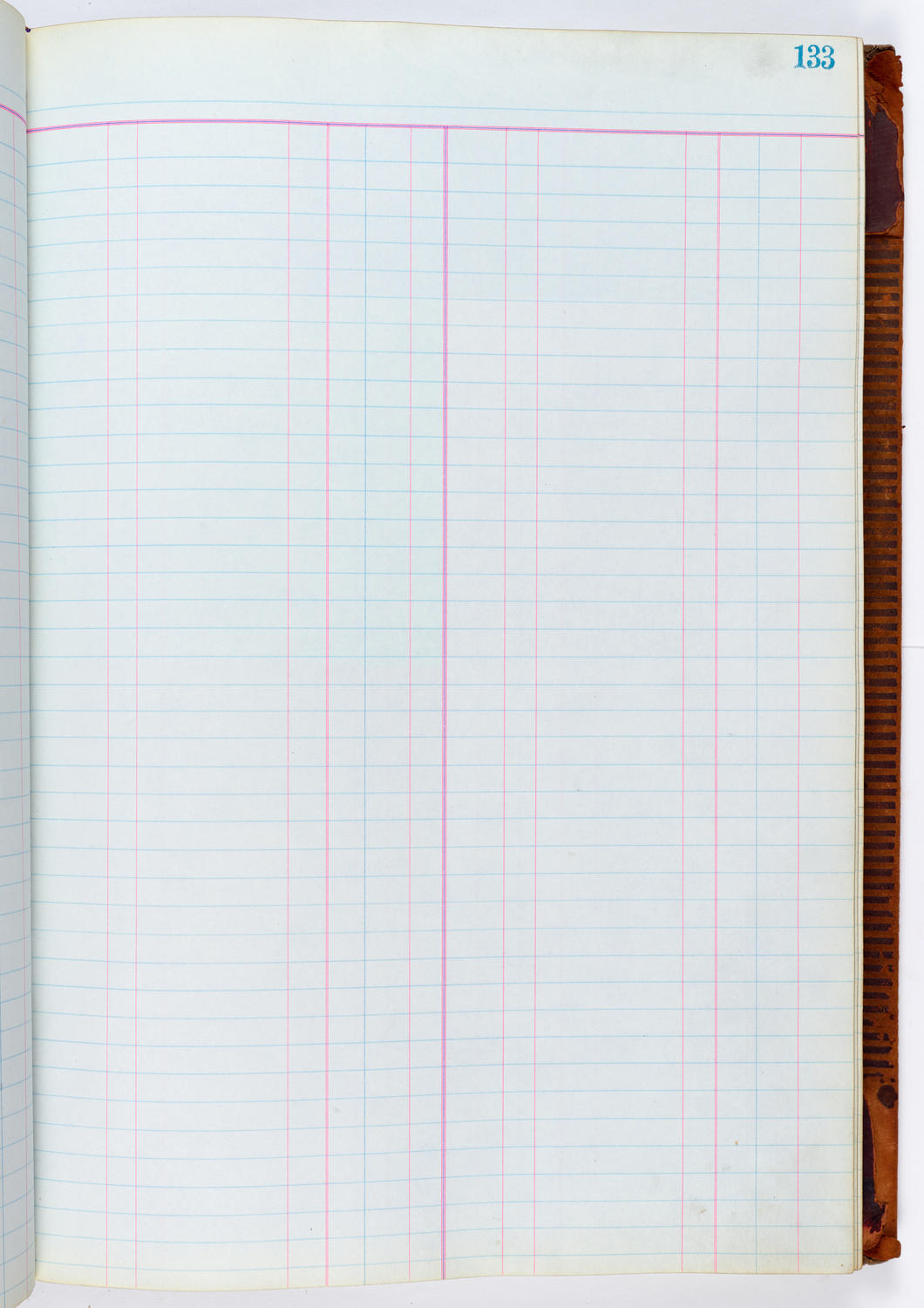 Music Hall Accounting Ledger, volume 1, page 133