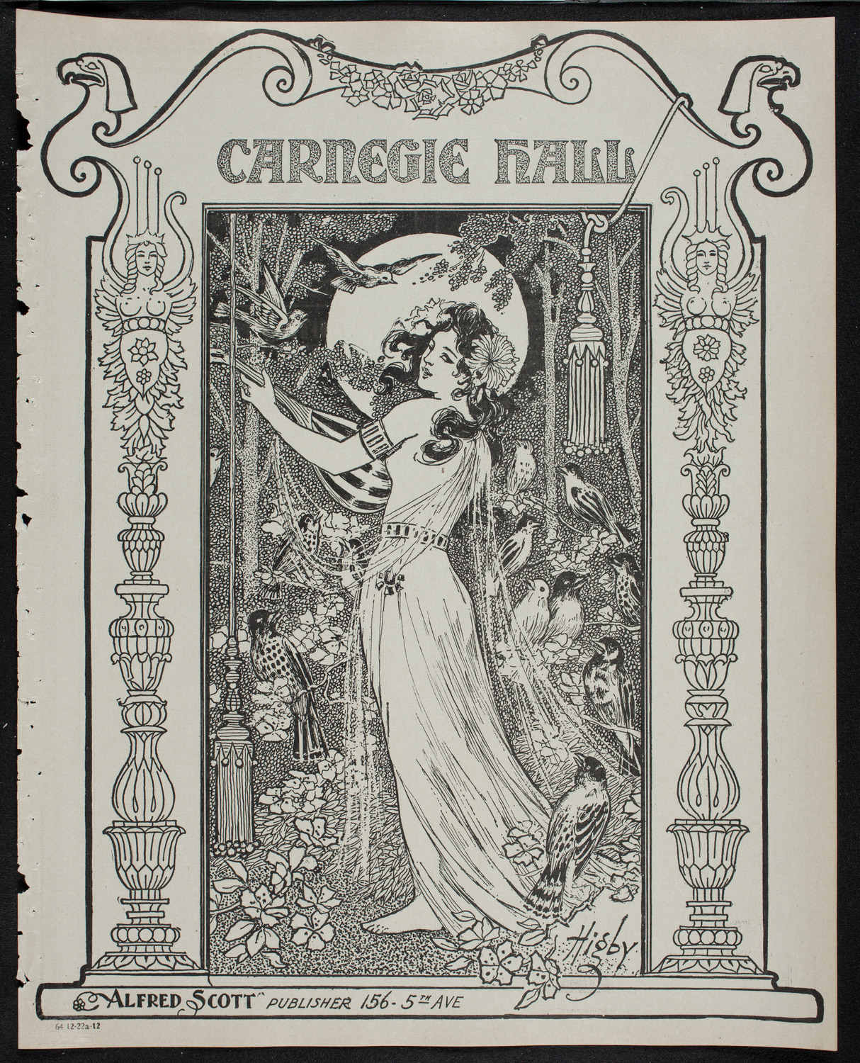 New York Philharmonic, December 22, 1912, program page 1