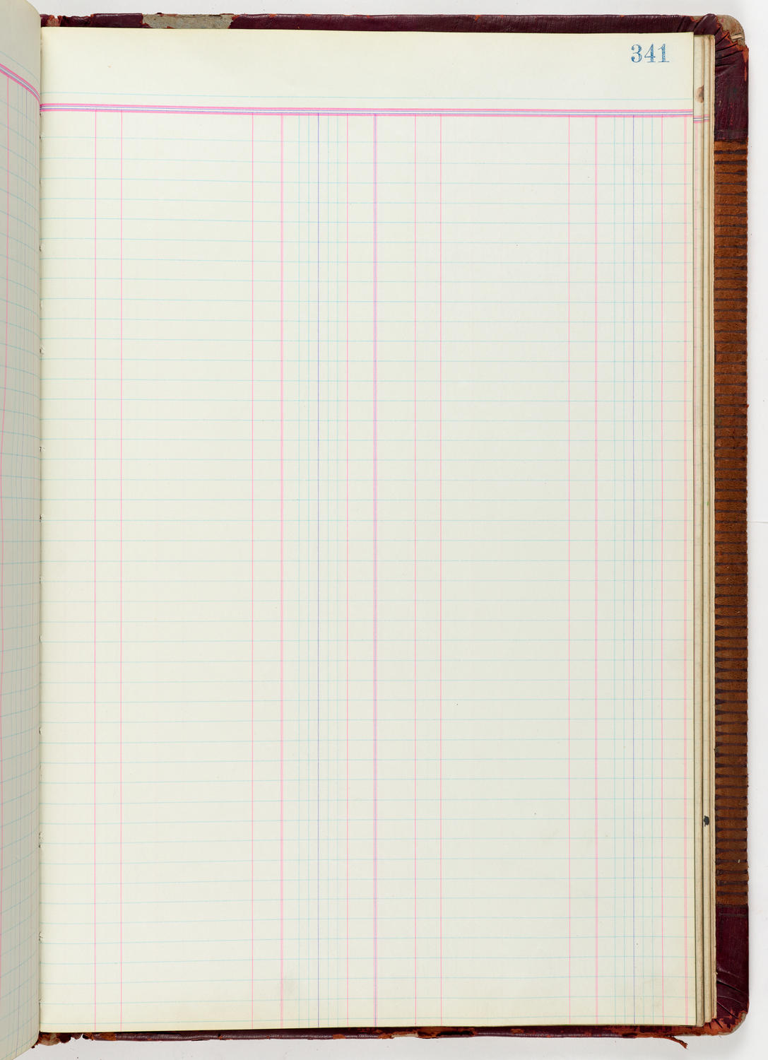 Music Hall Accounting Ledger Journal, volume 6, page 341