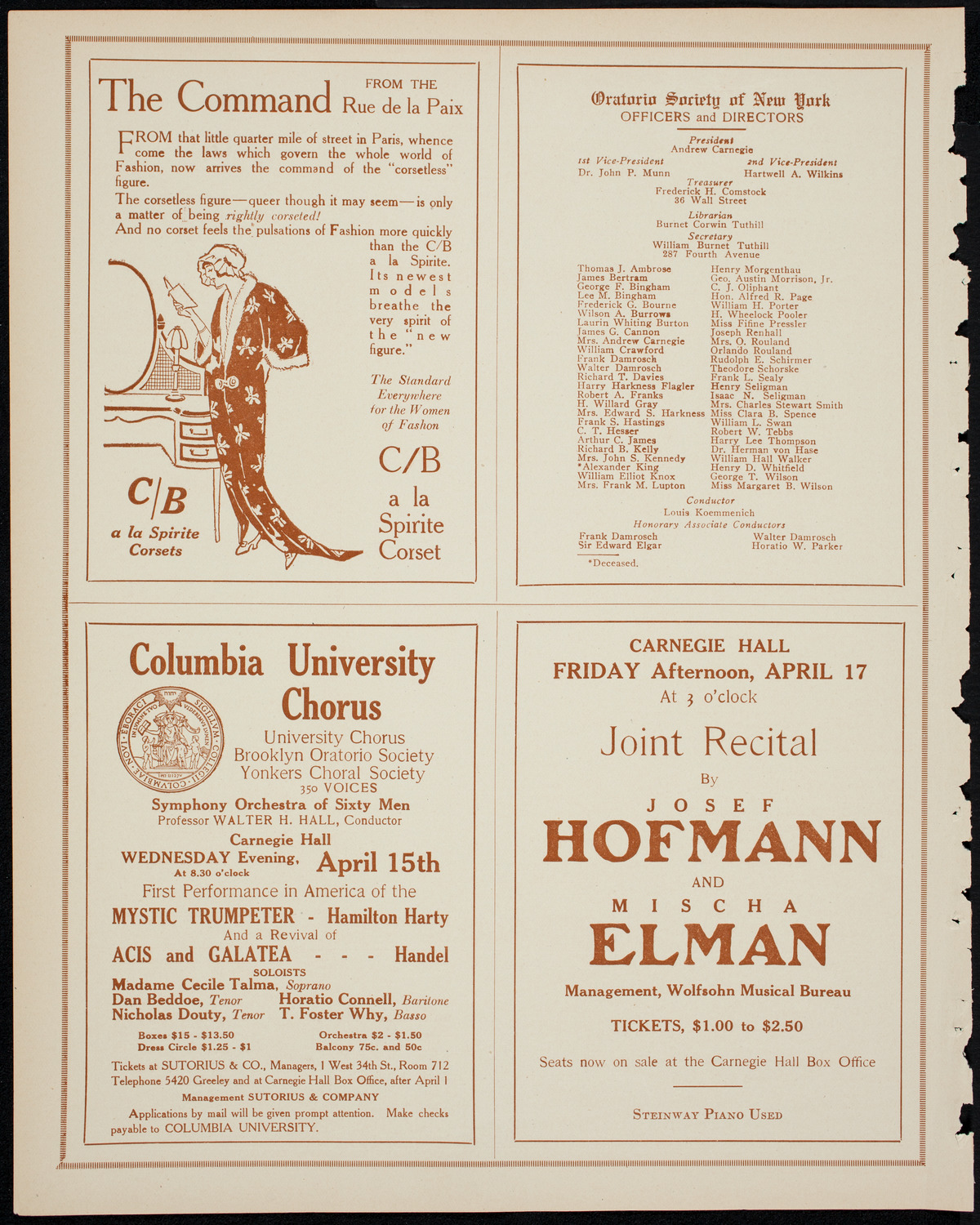 Socialist Music Festival, April 11, 1914, program page 8