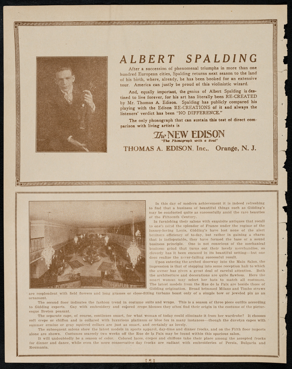 Sir Arthur Conan Doyle, May 10, 1922, program page 2