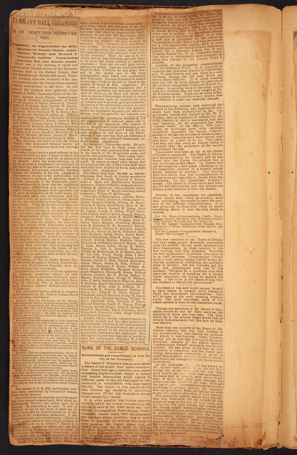 Isaac Hopper Scrapbook, page 30: 1892